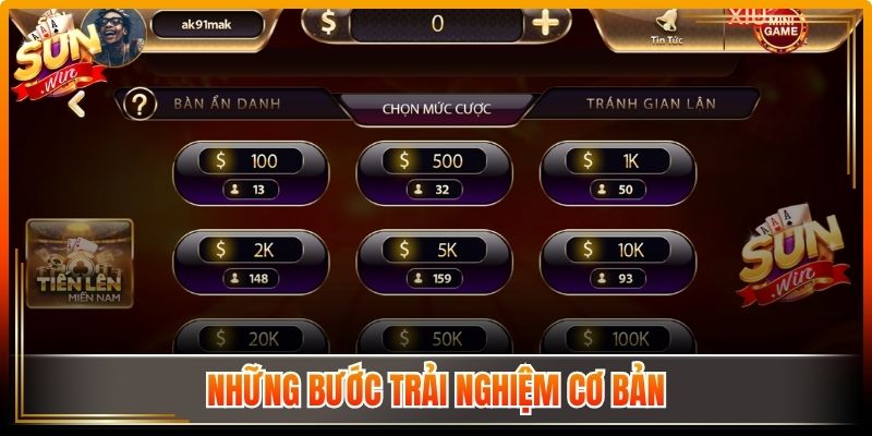 Những bước trải nghiệm cơ bản