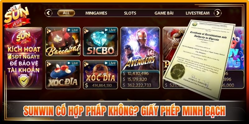 Sunwin có hợp pháp không?